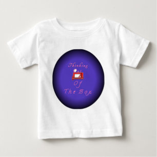 Camiseta Para Bebê Eu penso fora da caixa.