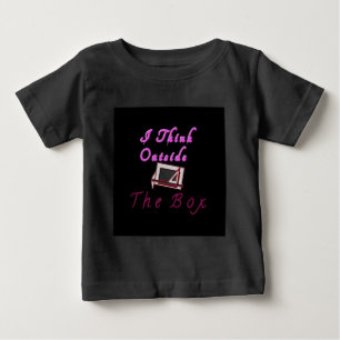 Camiseta Para Bebê Eu penso fora da caixa ZA.