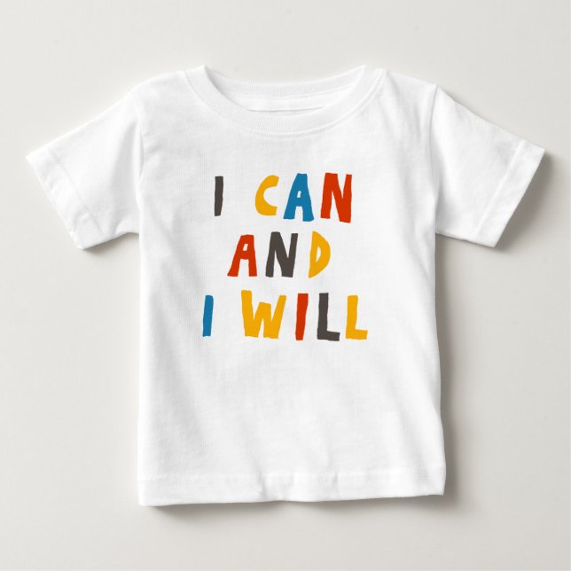Camiseta Para Bebê Eu Posso E Eu Vou (Frente)