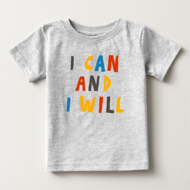 Camiseta Para Bebê Eu Posso E Eu Vou (Frente)