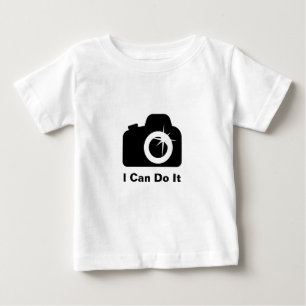 Camiseta Para Bebê Eu Posso Fazer Isso Câmera