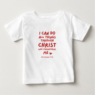 Camiseta Para Bebê Eu Posso Fazer Todas As Coisas, Philippians 4:13