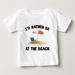Camiseta Para Bebê Eu Preferencialmente Na Praia