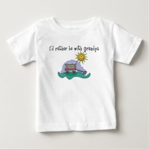 Camiseta Para Bebê Eu preferencialmente seria com vovô!
