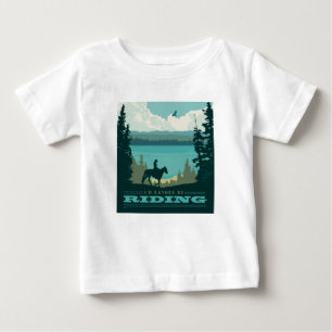 Camiseta Para Bebê Eu Preferiria Estar Cavalgando