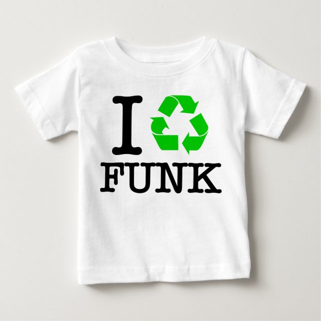 Camiseta Para Bebê Eu Reciclar Funk (Frente)