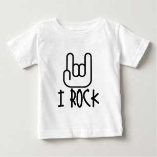 Camiseta Para Bebê Eu Rock!
