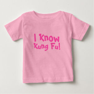 Camiseta Para Bebê Eu sei, Kung Fu!