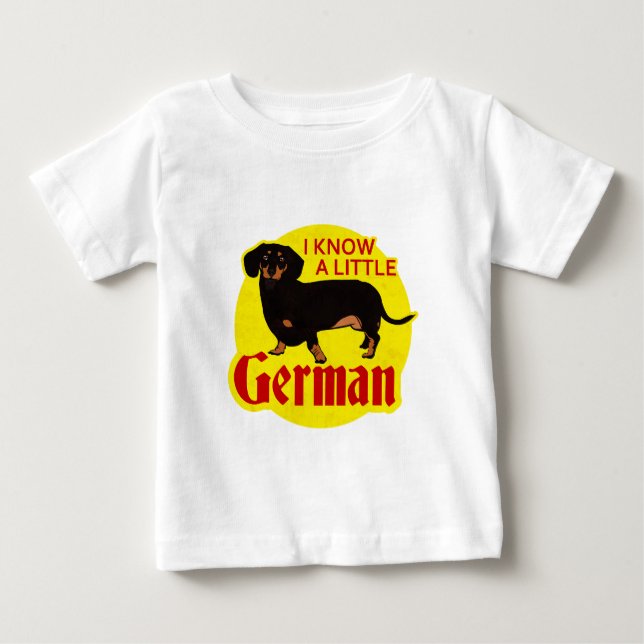 Camiseta Para Bebê Eu Sei Um Pouco De Alemão (Frente)