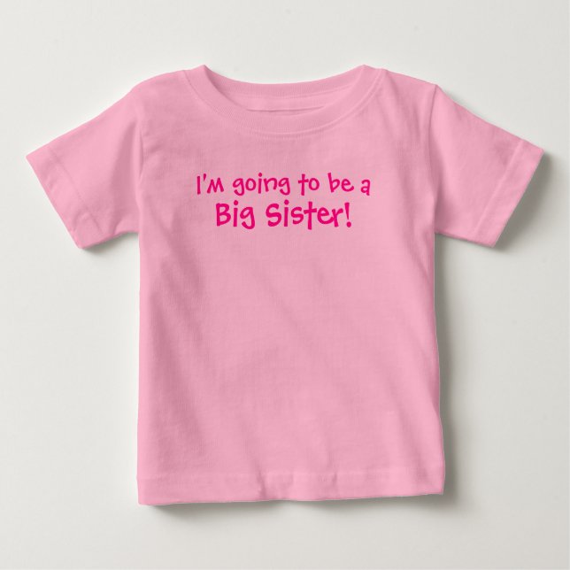 Camiseta Para Bebê Eu serei uma Irmã Grande (Frente)