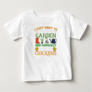 Camiseta Para Bebê Eu Só Quero Trabalhar No Meu Jardim & Conviver Com