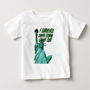 Camiseta Para Bebê Eu sobrevivi à tempestade Sandy, 2012_