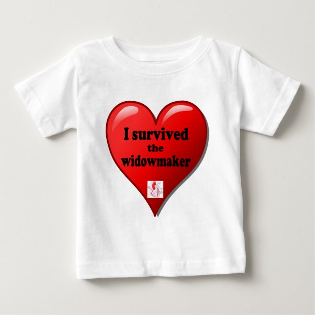 Camiseta Para Bebê Eu Sobrevivi ao Viúvo (Frente)