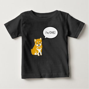 Camiseta Para Bebê Eu sou 1 T preto do bebê da bolha 2 do discurso d