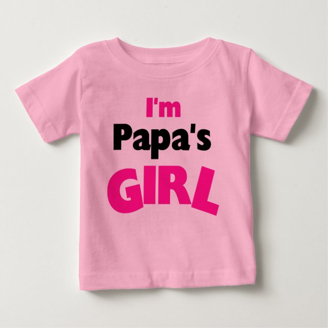 Camiseta Para Bebê Eu sou a garota do papai (Frente)