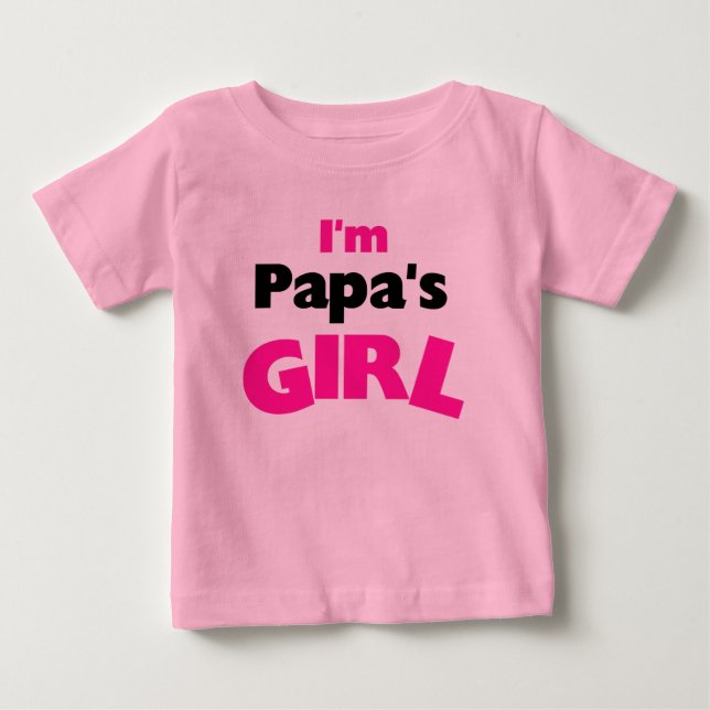 Camiseta Para Bebê Eu sou a garota do papai (Frente)