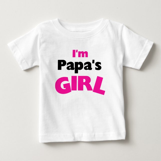 Camiseta Para Bebê Eu sou a garota do papai (Frente)