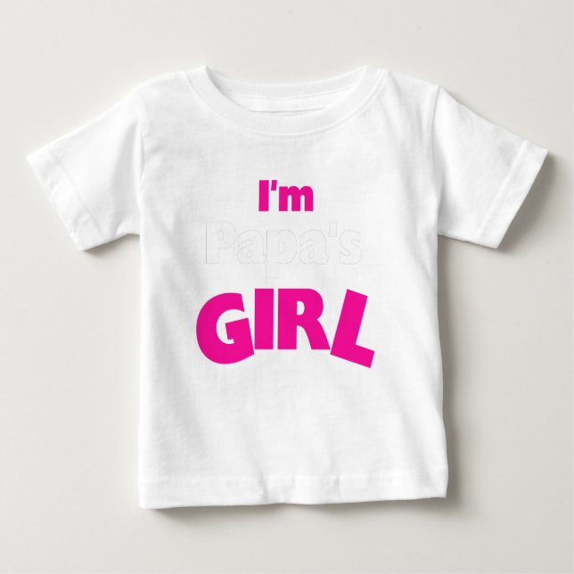Camiseta Para Bebê Eu sou a garota do papai (Frente)