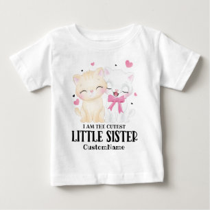 Camiseta Para Bebê Eu sou a irmã mais bonita do costume