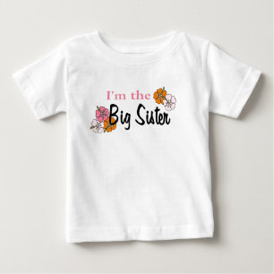 Camiseta Para Bebê Eu sou a irmã mais velha