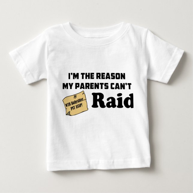 Camiseta Para Bebê Eu sou a razão que meus pais não podem invadir! (Frente)