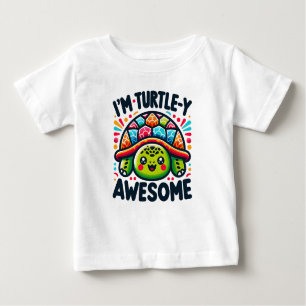 Camiseta Para Bebê Eu sou a Turtley incrível