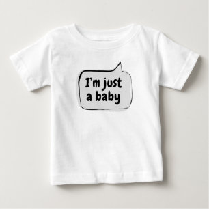 Camiseta Para Bebê Eu sou apenas um balão de fala de bebê