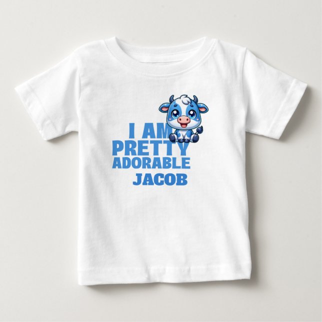 Camiseta Para Bebê Eu Sou Bem Adorável Personalizado (Frente)