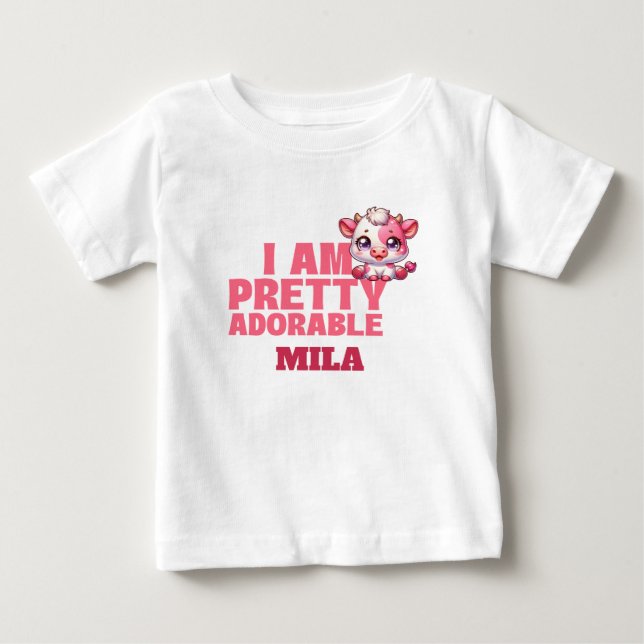 Camiseta Para Bebê Eu Sou Bem Adorável Personalizado (Frente)