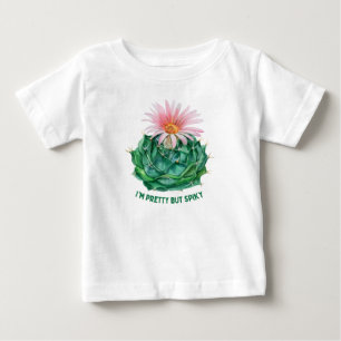 Camiseta Para Bebê Eu sou bonita mas espinhosa