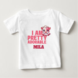 Camiseta Para Bebê Eu Sou Bonito, Personalizado Adorável