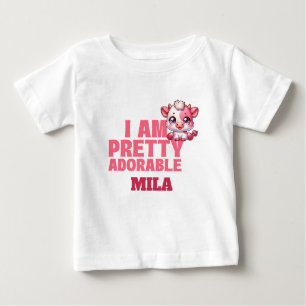 Camiseta Para Bebê Eu Sou Bonito, Personalizado Adorável
