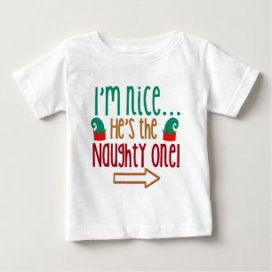 Camiseta Para Bebê Eu Sou Bonito Seu Chapéu De Elf Malvado
