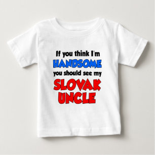 Camiseta Para Bebê Eu sou bonito tio eslovaco