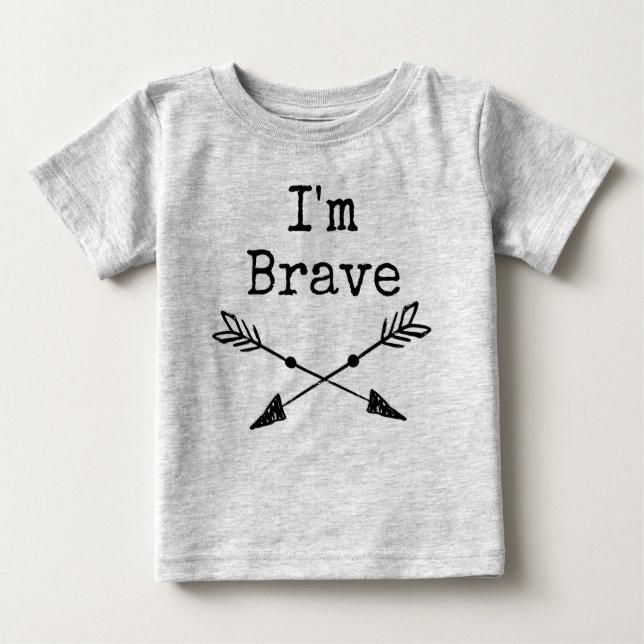 Camiseta Para Bebê Eu sou bravo (Frente)