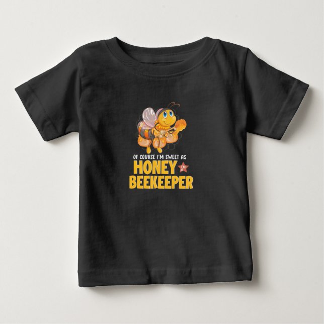 Camiseta Para Bebê Eu Sou Doce Como Avejeira (Frente)