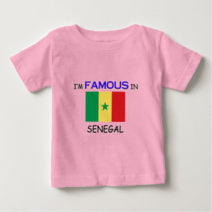 Camiseta Para Bebê Eu sou famoso em SENEGAL