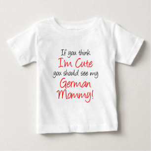Camiseta Para Bebê Eu sou Mamãe Alemã Bonita