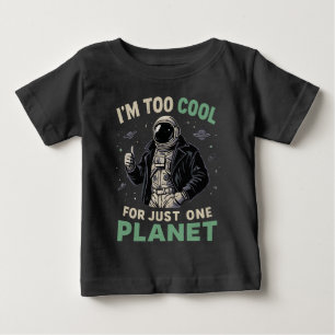Camiseta Para Bebê Eu sou muito legal para apenas um planeta
