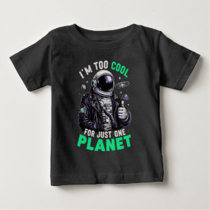 Camiseta Para Bebê Eu sou muito legal para apenas um planeta
