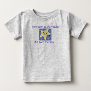Camiseta Para Bebê Eu sou o bebê da estrela