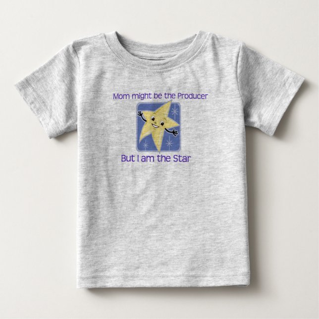 Camiseta Para Bebê Eu Sou O Bebê Da Estrela (Frente)
