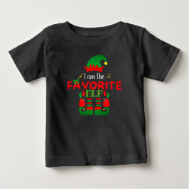 Camiseta Para Bebê Eu Sou o Bebê Elfo Favorito