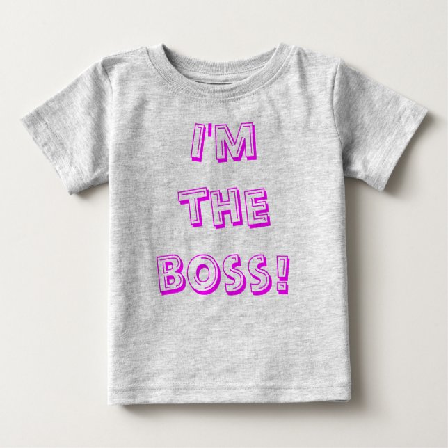 Camiseta Para Bebê Eu sou o chefe! (Frente)
