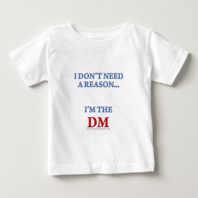 Camiseta Para Bebê Eu sou o DM (Frente)