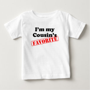 Camiseta Para Bebê Eu sou o favorito do meu primo