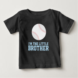 Camiseta Para Bebê "Eu sou o Irmão Pequeno" Número de Baseball Jersey