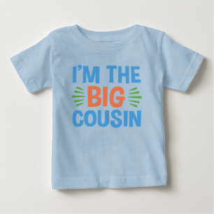 Camiseta Para Bebê Eu sou o primo grande