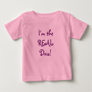 Camiseta Para Bebê Eu sou o REAL Diva!