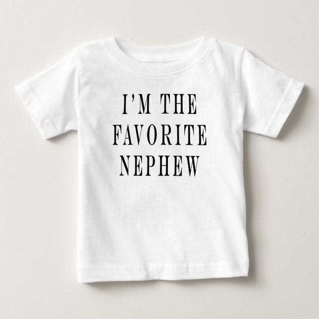 Camiseta Para Bebê Eu Sou O Sobrinho Favorito ,sobrinho engraçado,eu  (Frente)